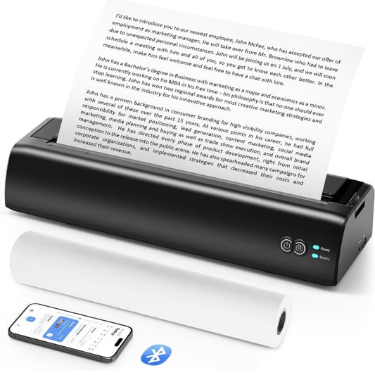 BPXX Portable Wireless Bluetooth Printer: Inkless & Cost-Effective for Home & Travel