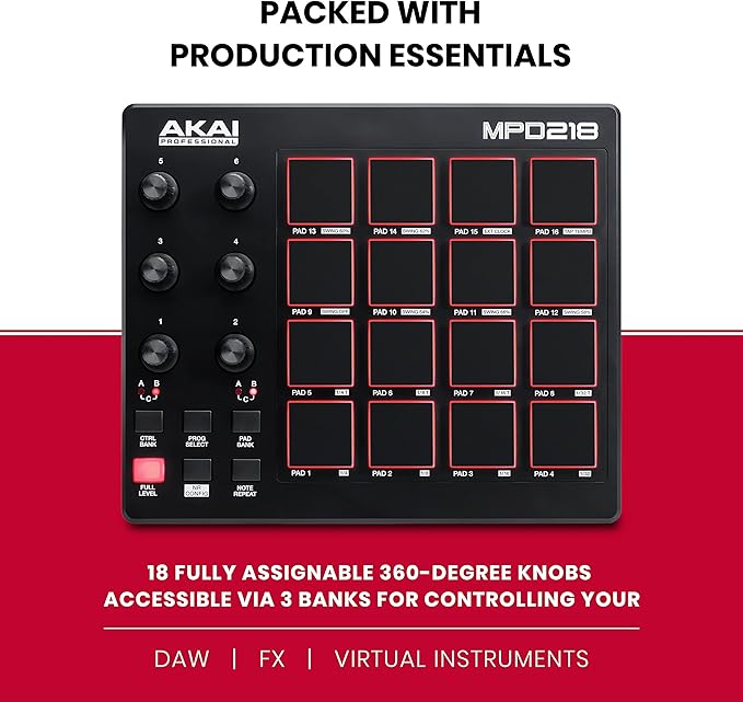 AKAI Professional MPD218 USB MIDI Drum Pad - Like New