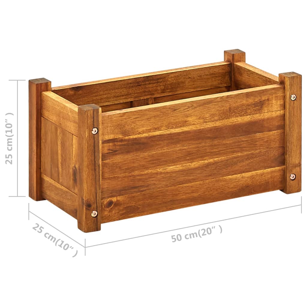 vidaXL Raised Garden Bed Raised Flower Bed Raised Garden Box Solid Acacia Wood-3