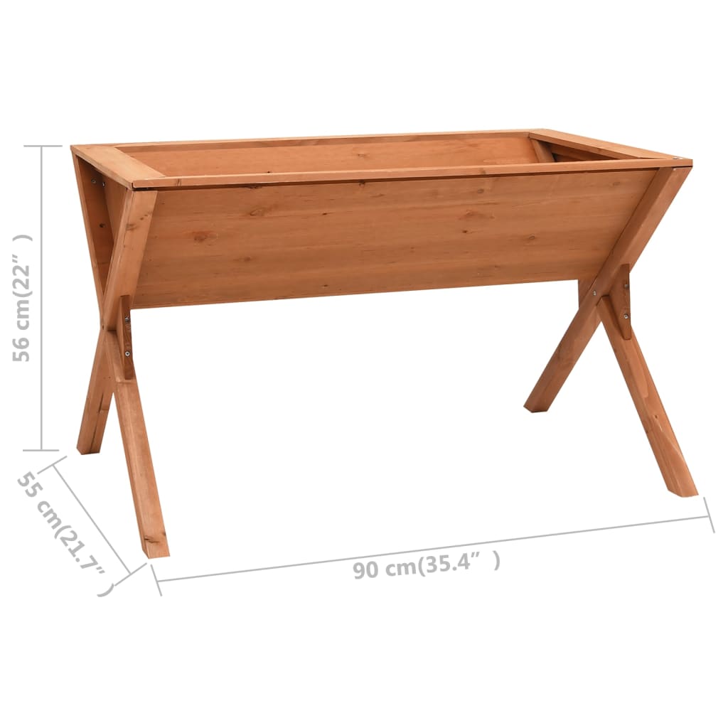 vidaXL Planter 35.4"x21.7"x22" Firwood-4