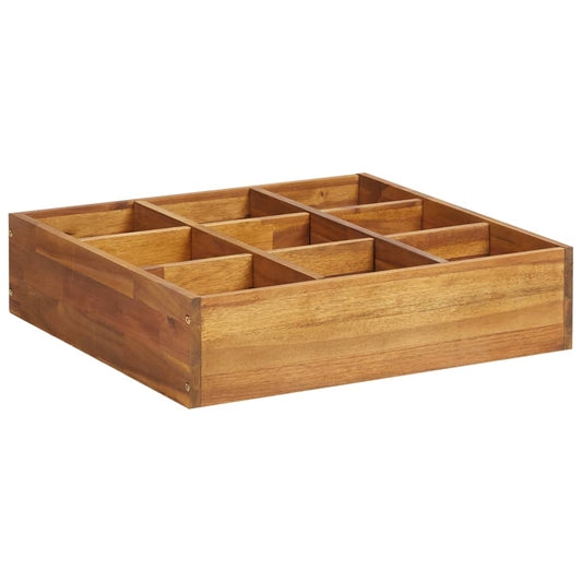 vidaXL Herb Garden Raised Bed Solid Wood Acacia 23.6"x23.6"x5.9"-0