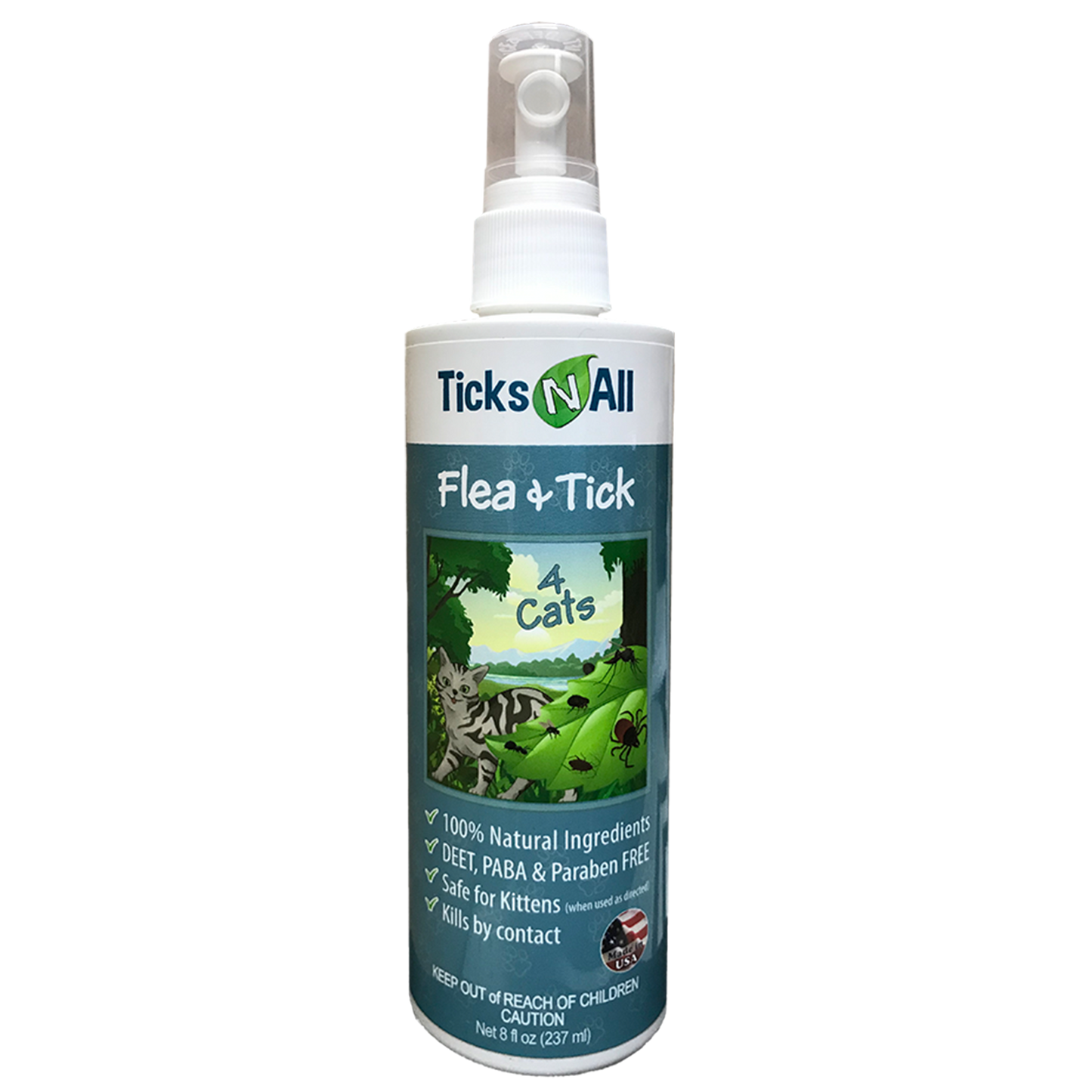 All Natural Flea &amp; Tick 4 Cats 8oz